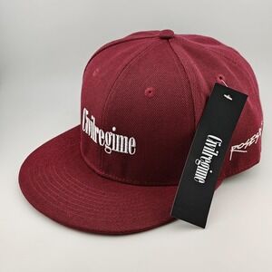 Civil Regime Hat Cap Fitted Mens 7 3/8 Red Roses From Concrete Embroidered New